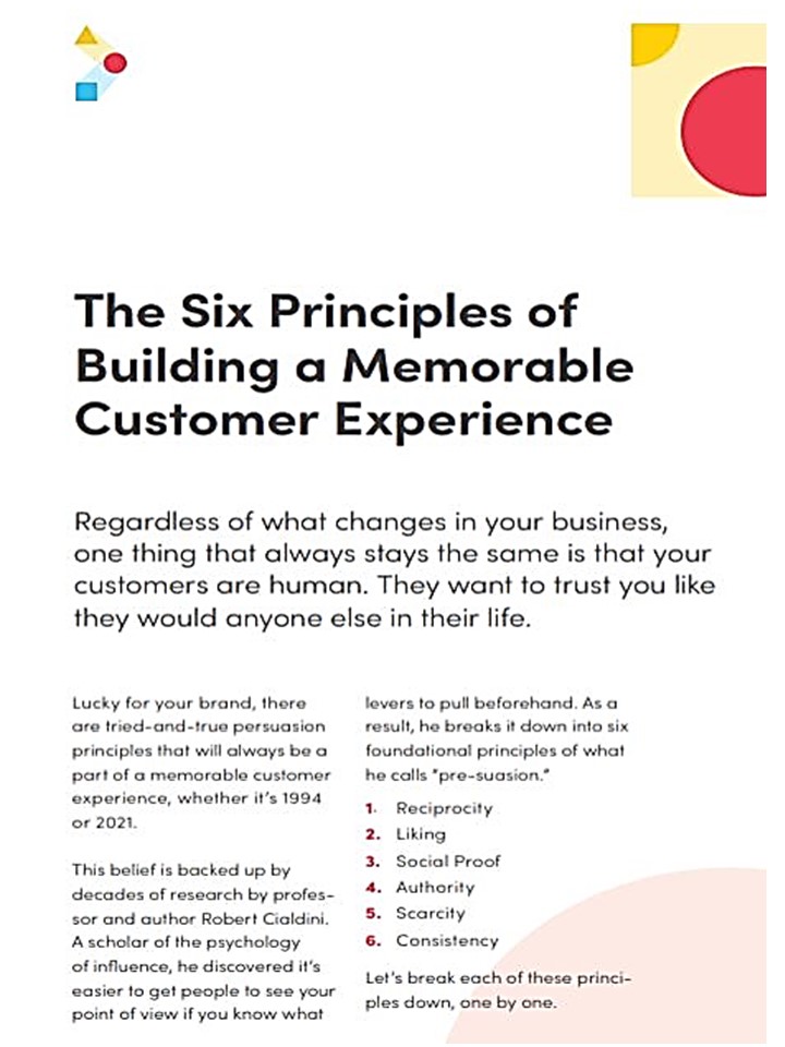 Six Principles of Creating a Great Customer Experience